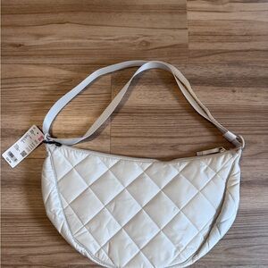 Uniqlo Cream Quilted Shoulder Bag